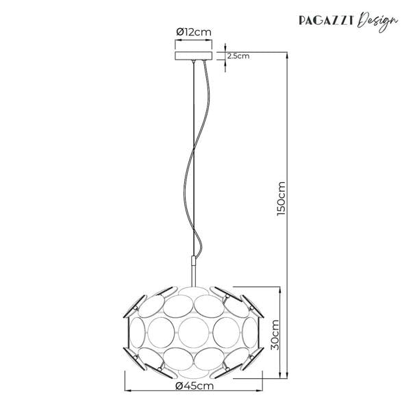 Pagazzi Lighting Jolie Oval Putty Pendant