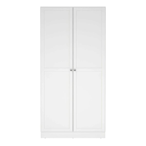 Wyld Haus Cherryfern White Wooden Wardrobe 2 Frame Doors