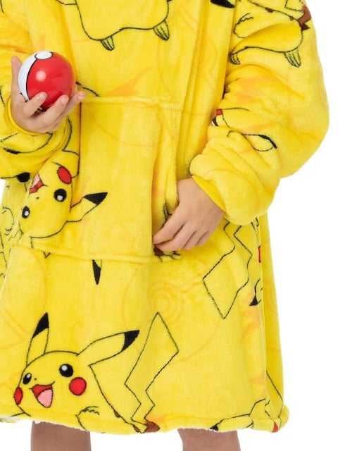 Pokemon Children's Pikachu Oversized Hoodie Blanket - Yellow