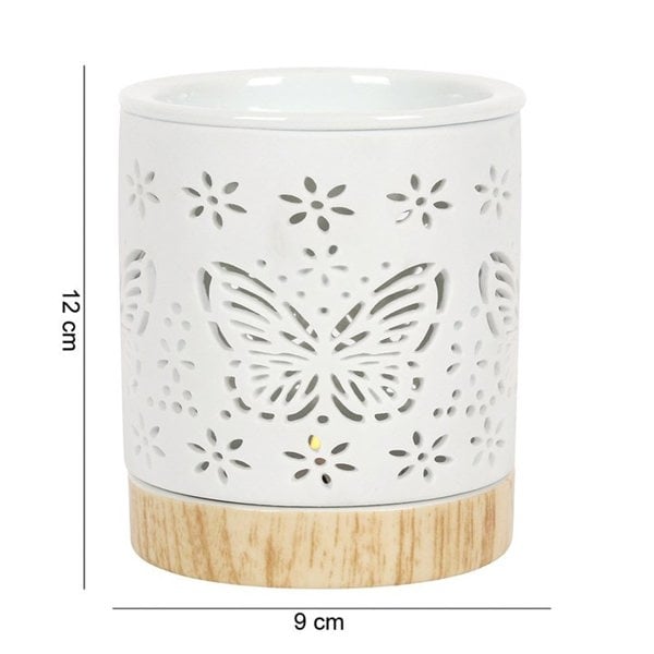 Serano Matte Ceramic Butterfly Oil Burner