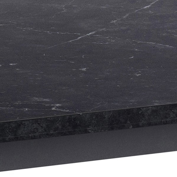 Furniture To Go Amble Dining Table with Black Marble Melamine Top & Black Legs