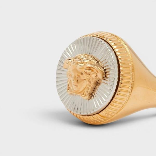 Versace Medusa Head Metal Ring Gold Silver