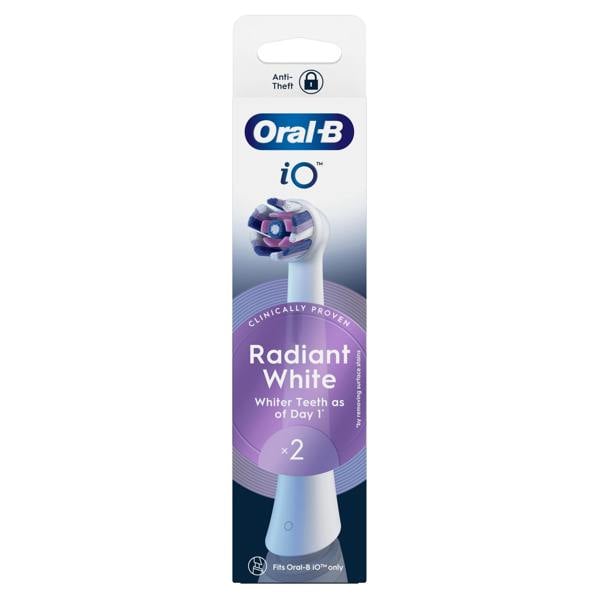 Oral-B iO Series Radiant White, Original Brush Heads for Teeth Whitening , 2