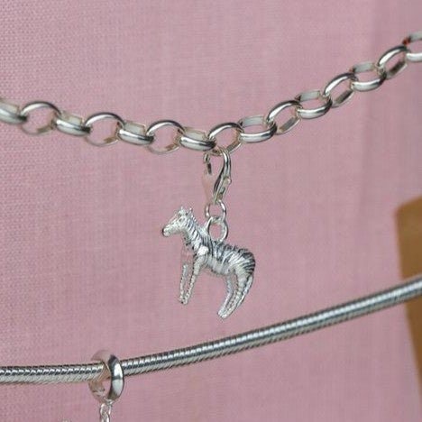 Sterling Silver Zebra Charm - MYLEE London