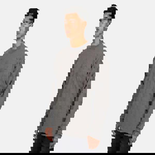 Good For Nothing  Dark Grey Relaxed Long Sleeve T-Shirt - Dark Grey Image 3