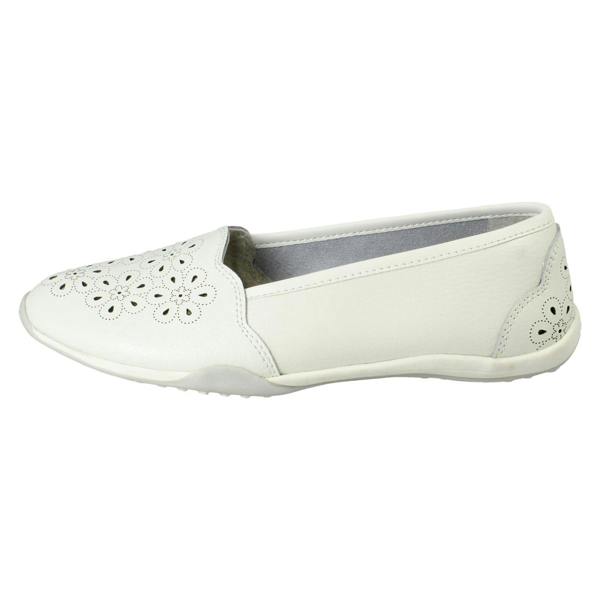 Down to Earth Ladies Down To Earth Flower Punch Details Casual Shoes F80576