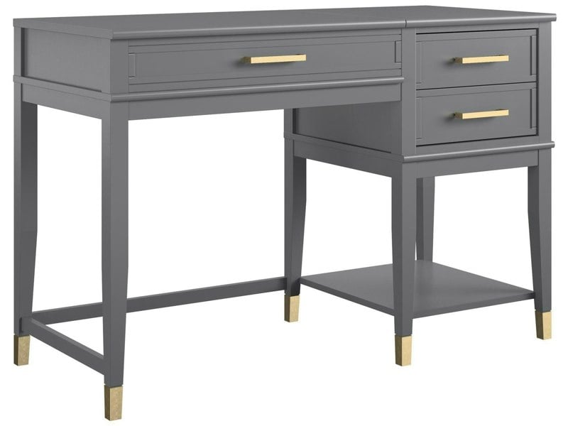 Dorel Home Westerleigh Lift Desk Graphite Gray