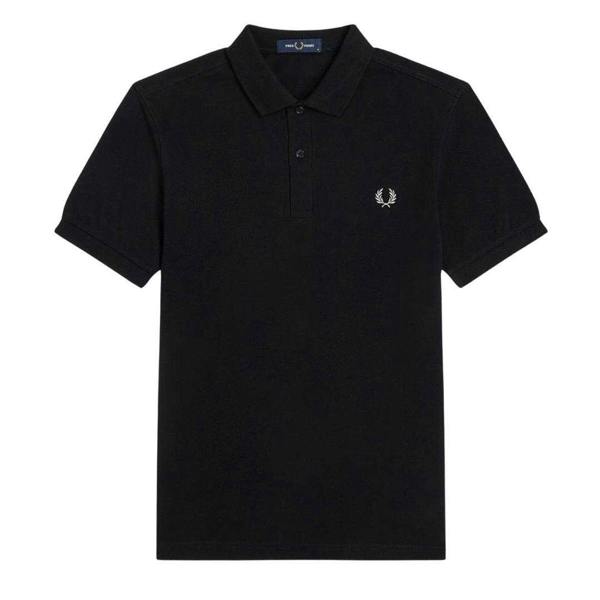 Fred Perry Mens Plain Polo Shirt - Black - 