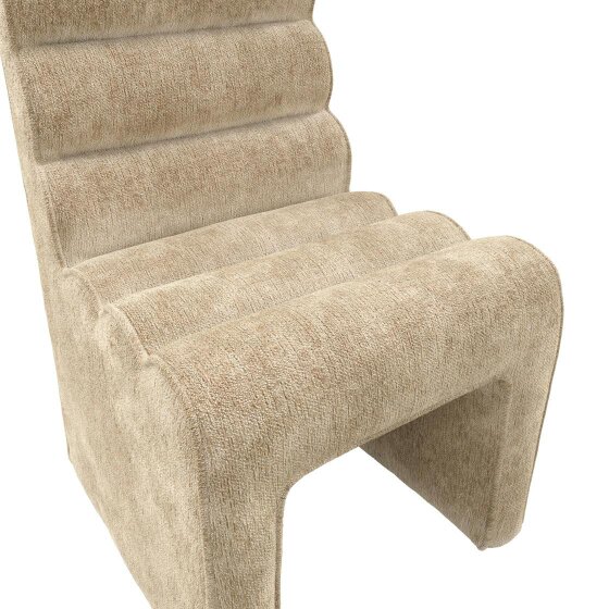 Wyld Haus Midleton Retro Upholstered Honey Chenille Ribbed Dining Chair