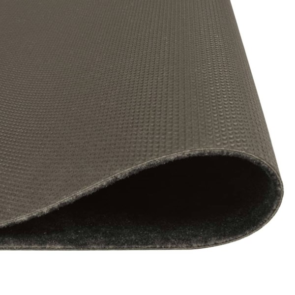 Berkfield Kitchen Rug Washable Cooking Black 45x150 cm Velvet