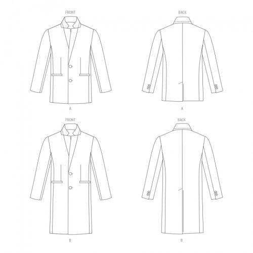 Vogue Sewing Pattern 1930, Coats for Men, MUU (34-36-38-40) - Advanced