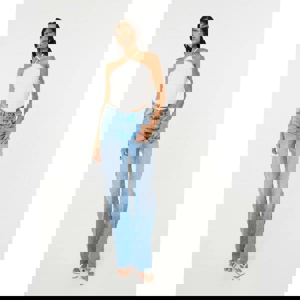 Pink Vanilla Cutwork Placement Hanky Halter Top