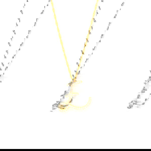 Say It With Luxe CZ Initial Necklace - Yellow Gold Plated