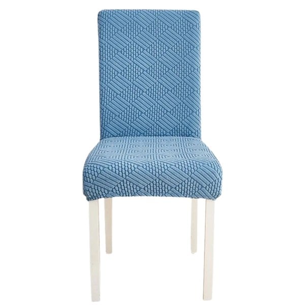 Anyseat Blue Checkered Line Elastic Chair Cover for Dining Room