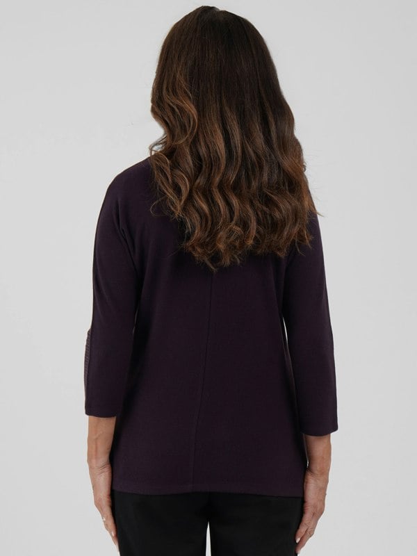 TIGI-Wear Diamante Trim V Neck Top