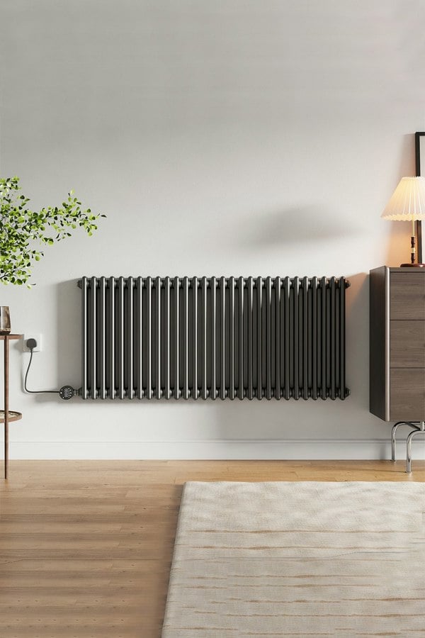 Living and Home 1200W Electric Radiator Wall Mounted 119cm x 60cm- Dark Grey