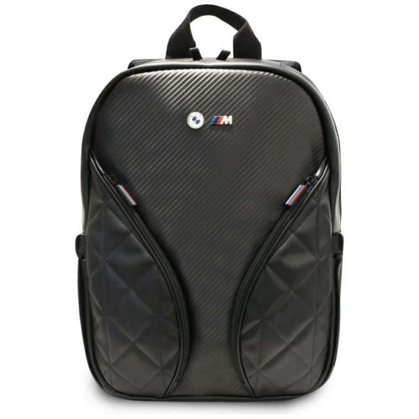 BMW M Series Carbon Pockets 16" Backpack with Metal Logo Black - BMBP15PCASEPOK