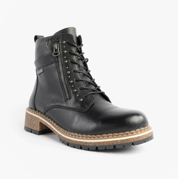 Josef Seibel WAYLYNN 10 Womens Lace Up Ankle Boots Black