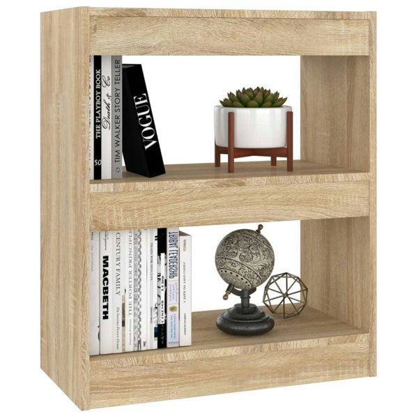 Berkfield Book Cabinet/Room Divider Sonoma Oak 60x30x72 cm