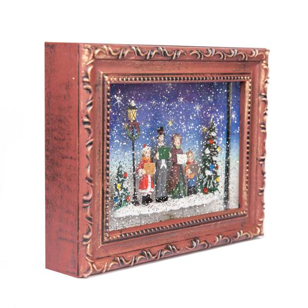 24cm Christmas Carol Singers Choir Scene Frame Snow Globe with Light and Music image 5