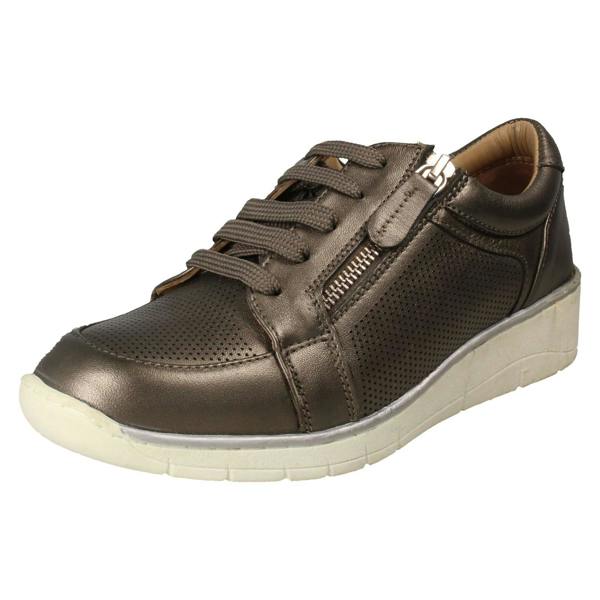 Padders Ladies Padders Side Zip Lace Up Trainers Ivy