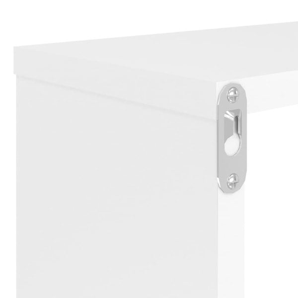 Berkfield Wall Cube Shelf 2 pcs White 80x15x26.5 cm Engineered Wood