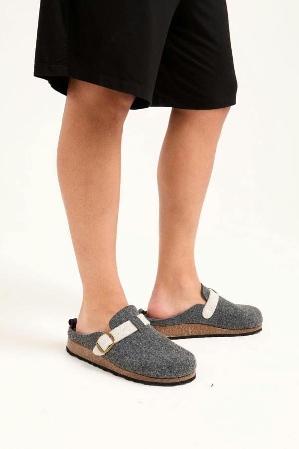 Mister You Jordan Mule Slippers in Charcoal - Sleepwear & Loungewear