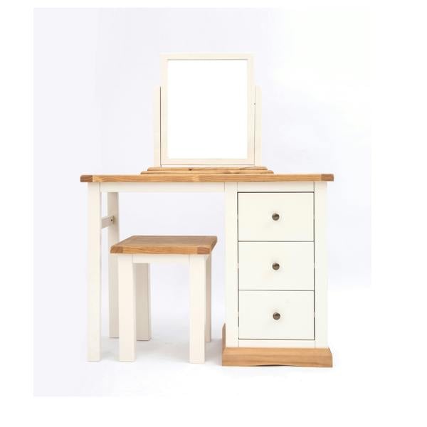 Trevi 3 Drawer Dressing Table Set Brass Knob