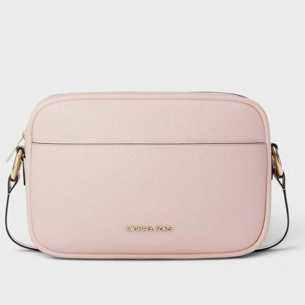 Michael Kors Pebbled Leather Camera Crossbody Bag Rose