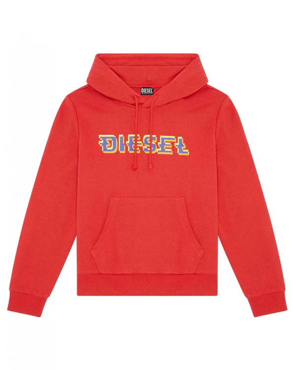 Diesel Pixel Logo S-Ginn K25 Hoodie - Red