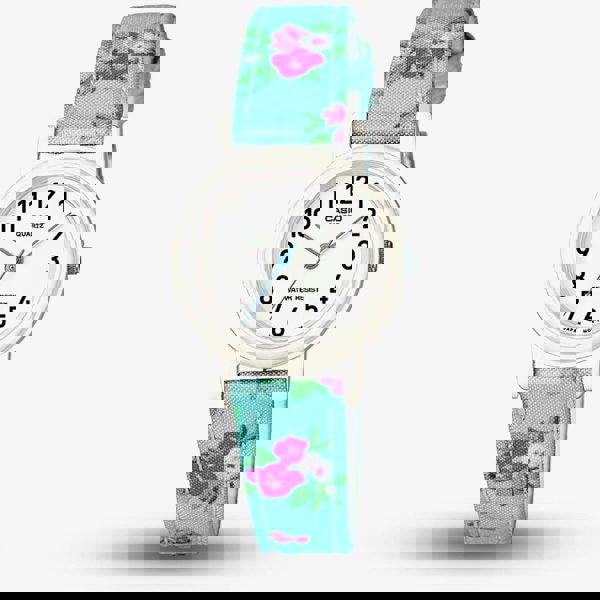 Casio Junior Multicolour Flower Fabric Strap Watch LQ-139LB-2B2ER