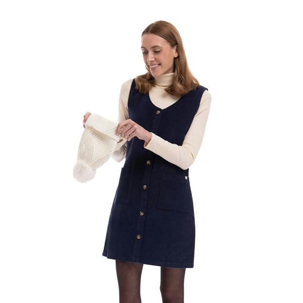 Trespass Womens/Ladies Tarissa Corduroy Pinafore Dress - Navy - 