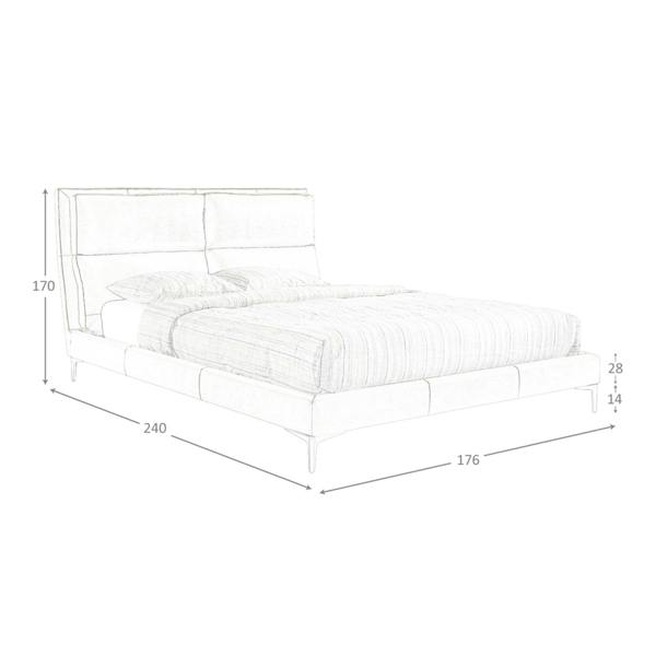 Angel Cerdá Mink coloured leatherette bed 7014