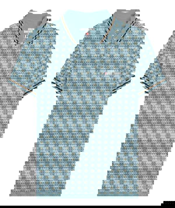 Lambretta All Over Geometric Mens Smart Classic Retro Polo Shirt