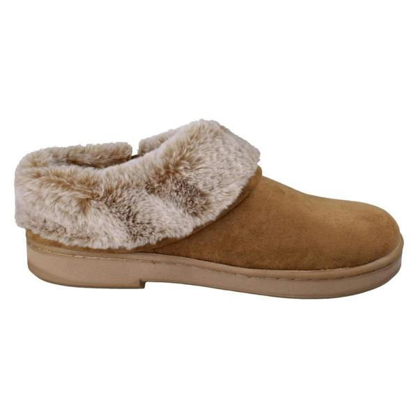 Clarks Ladies Clarks Warm Lined Slippers With Faux Fur Evelyn Mule