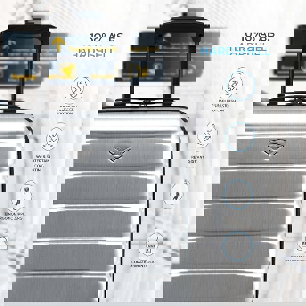 Flight Knight 45x36x20cm Cabin Case with Medium and Large Size Check-in Hold Luggage