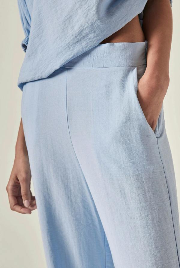 James Lakeland Relaxed Side Zip Trousers – Powder Blue