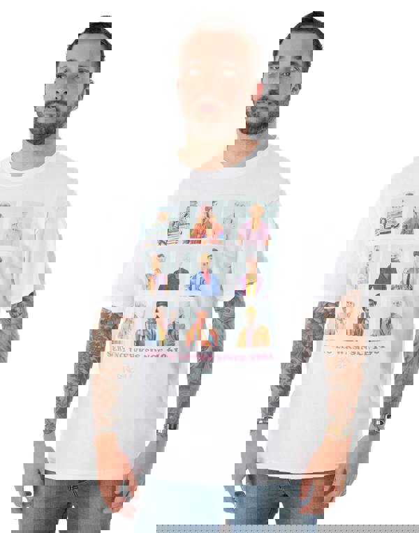 Barbie Mens White Ken Serving Lewks Short Sleeved T-Shirt