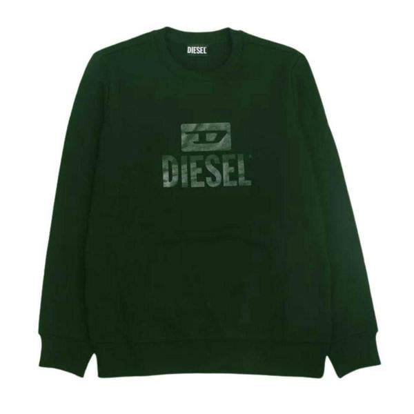 Diesel Unisex Adult Monotone Logo Sweatshirt - Dark Green - 