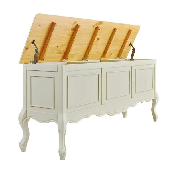 Statement Furniture Juliette Large Wooden Blanket Box with 3 Compartments