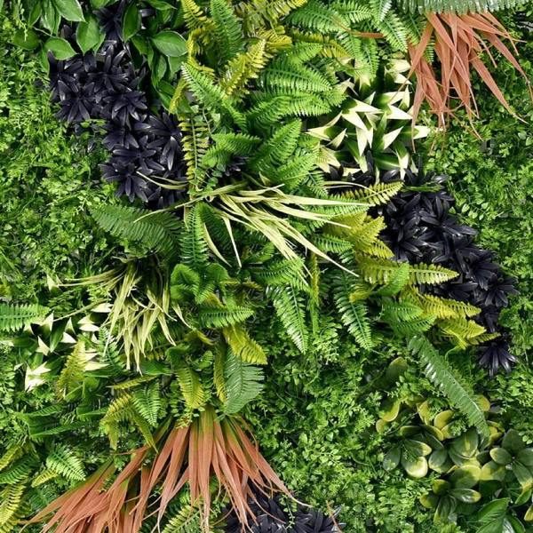 Premium Artificial Plants Green Wall Panel 1m x 1m - Charm A - Evergreenery