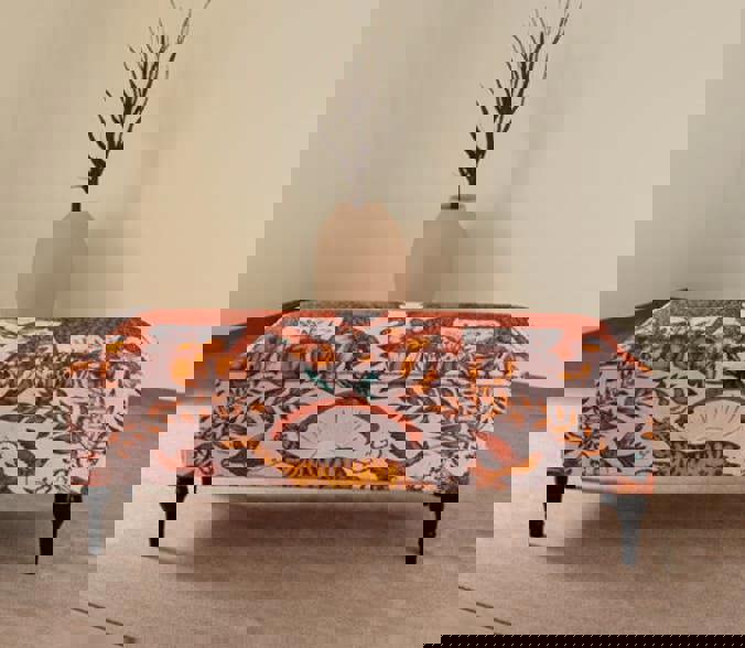 ISTOOLS Zambezi Multicolour Storage Ottoman Coffee Table Bench – Patterned Footstool & Seating