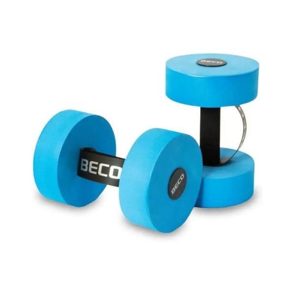Beco Aqua Dumbbells pair with blue water resistance for upper body training