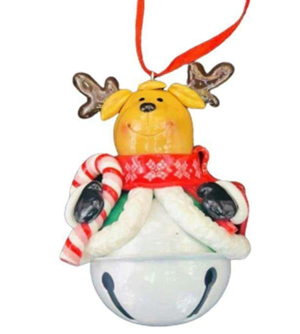 3pc Christmas Tree Hanging Decorations with Hand-Painted Ceramic Santa, Snowman and Reindeer image 7