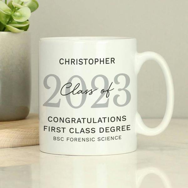 Personalised Graduation Mug | Class of [Year] Custom Gift - close-up detail