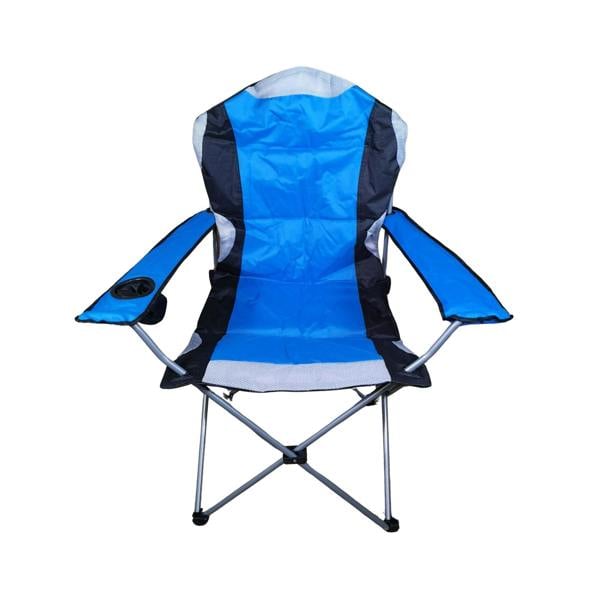Samuel Alexander Luxury Padded High Back Folding Outdoor / Camping / Fishing Chair in Blue
