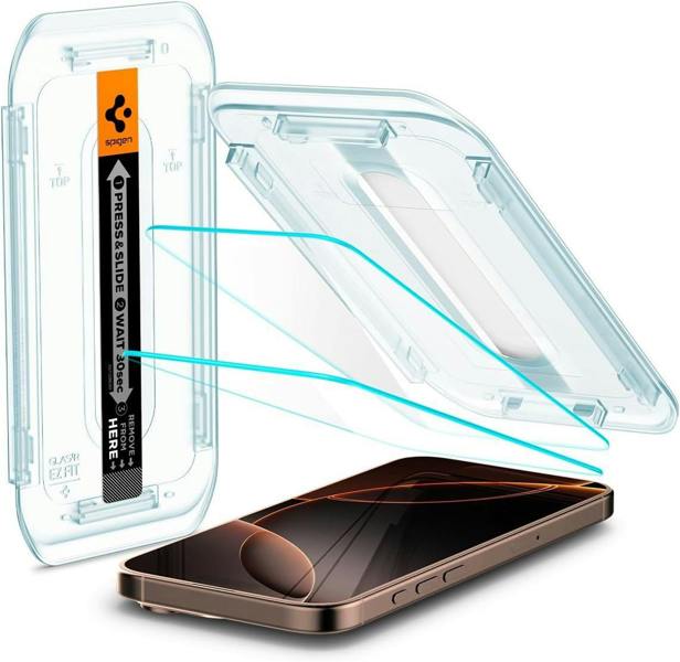 Spigen Glastr EZ Fit HD Screen Protector for iPhone 16 Pro Max 6.9" 2 Pack - AGL07907