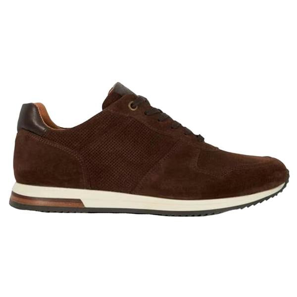 Dune London Mens Trilogy Suede Trainers - Brown - 