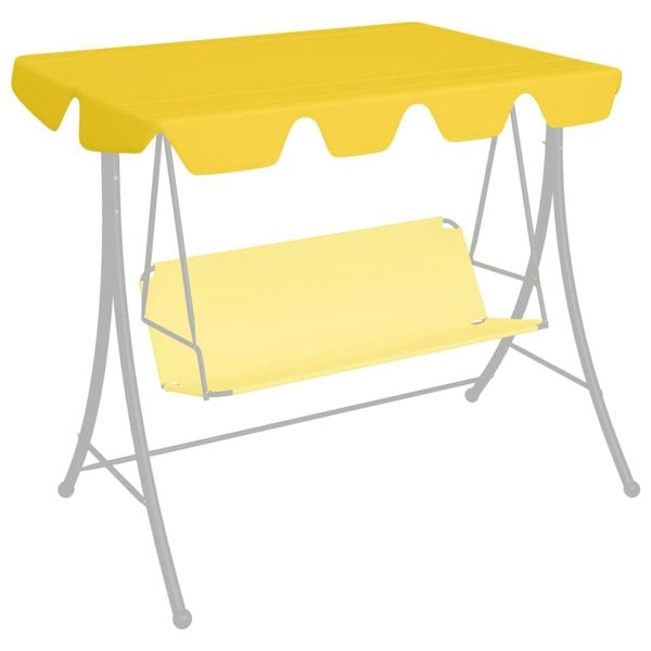 Berkfield Replacement Canopy for Garden Swing Yellow 150/130x70/105 cm