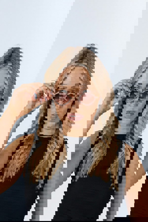 SVNX Diamond Shape Sunglasses in Nude